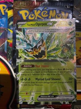 Teal Mask Ogerpon EX Trading Card - Green